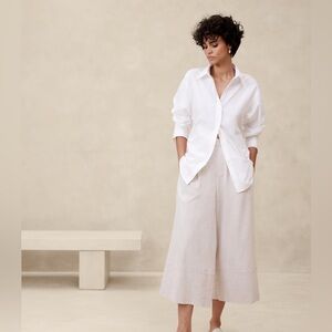 Banana Republic Factory Linen-Blend Crop Pants